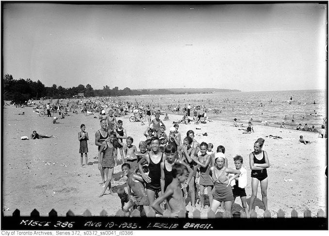 1924 - Leslie Beach - bathing