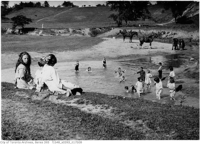 1930? - Mount Dennis - swimming hole on Black Creek