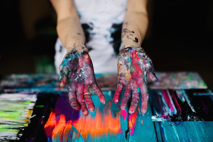 Things can get pretty messy in the studio and I don't hold back! Sarah Phelps