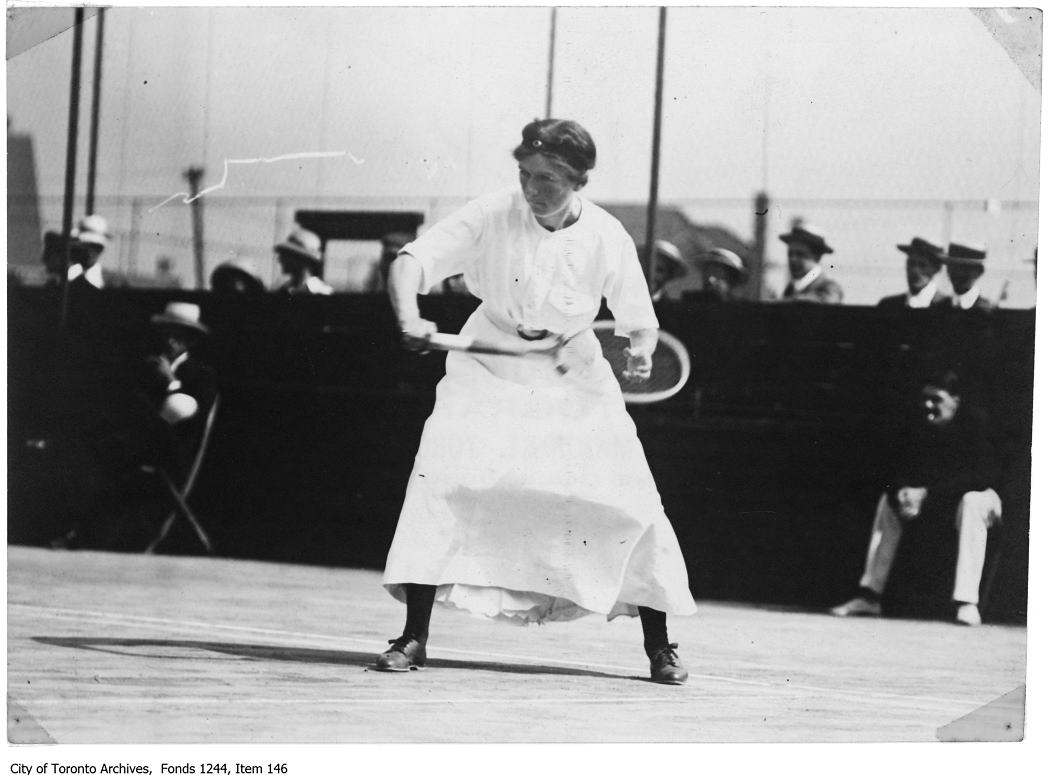 1907 - Mrs. Bickle playing tennis