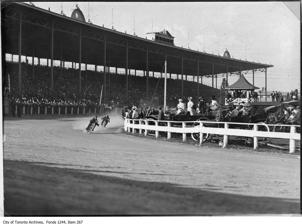 1911 - Motorcycle race, CNE Grandstand