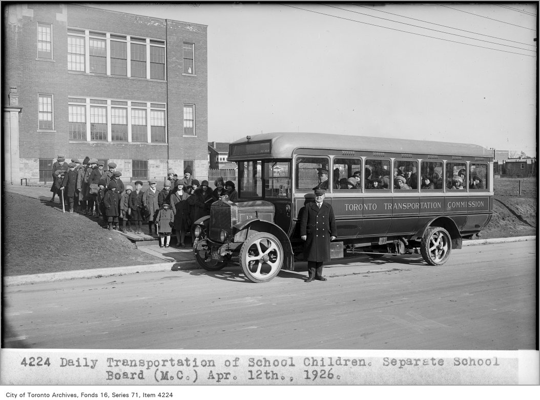 1926 - Daily transportation of school children, Separate School Board
