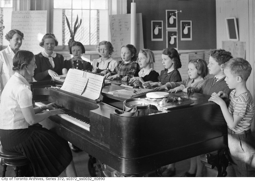 1940 - Music Class. Unidentified school