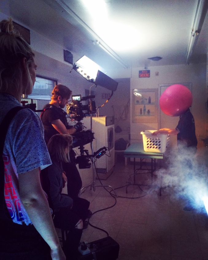 D.W. Waterson on set directing the music video for Princess Century - Metro, that debuted on THUMP