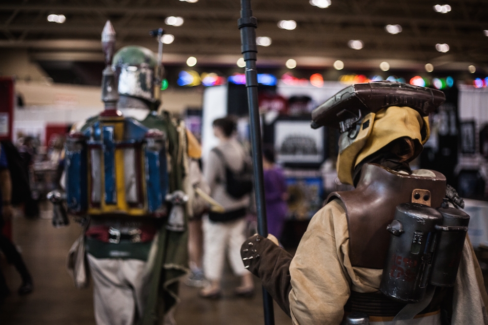 Boba Fett and Boushh cosplay photographs