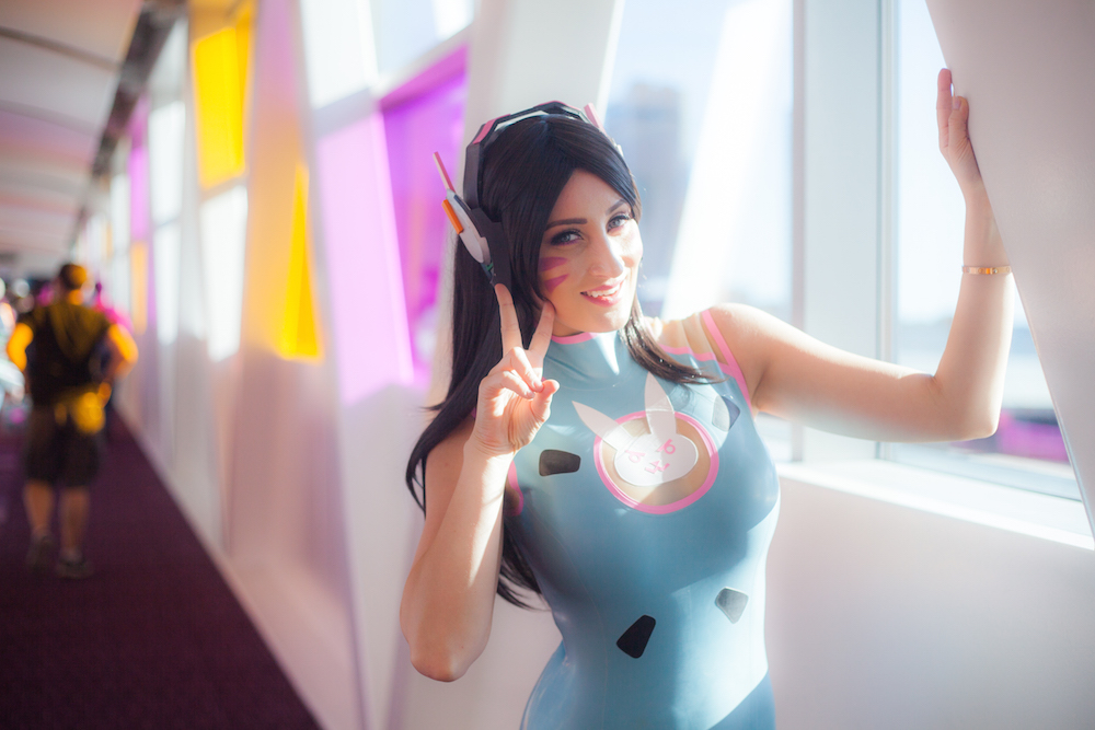 D.Va from Overwatch cosplay photographs