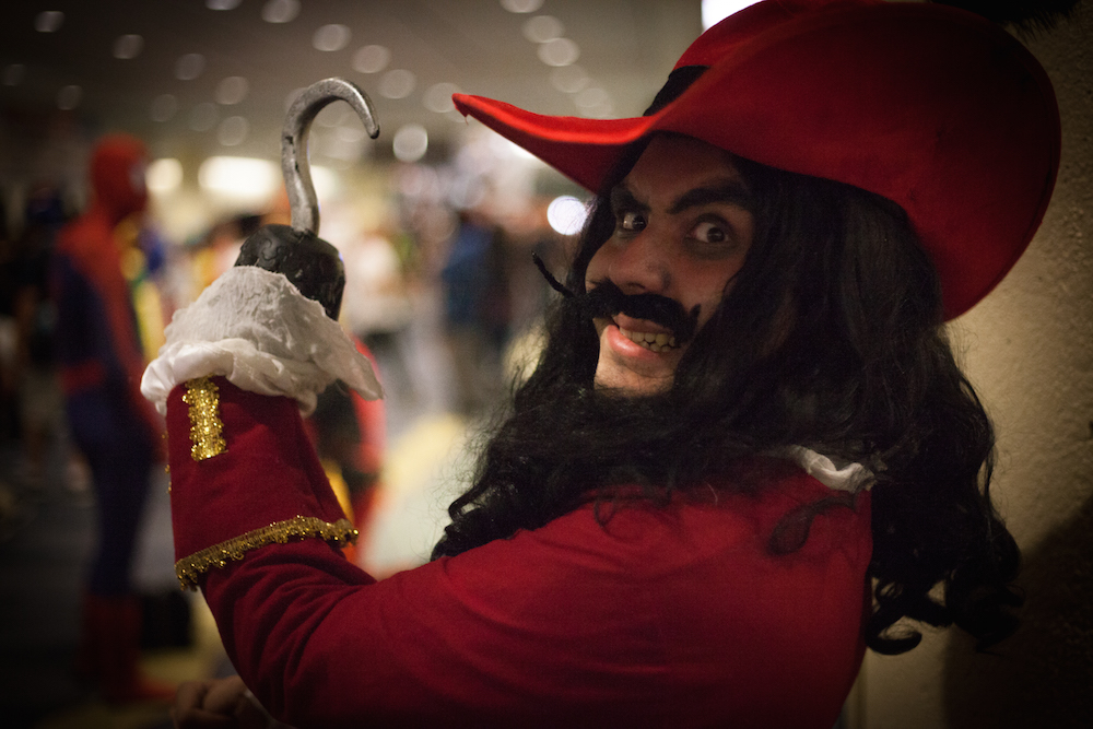 Captain Hook from "Hook" cosplay photographs