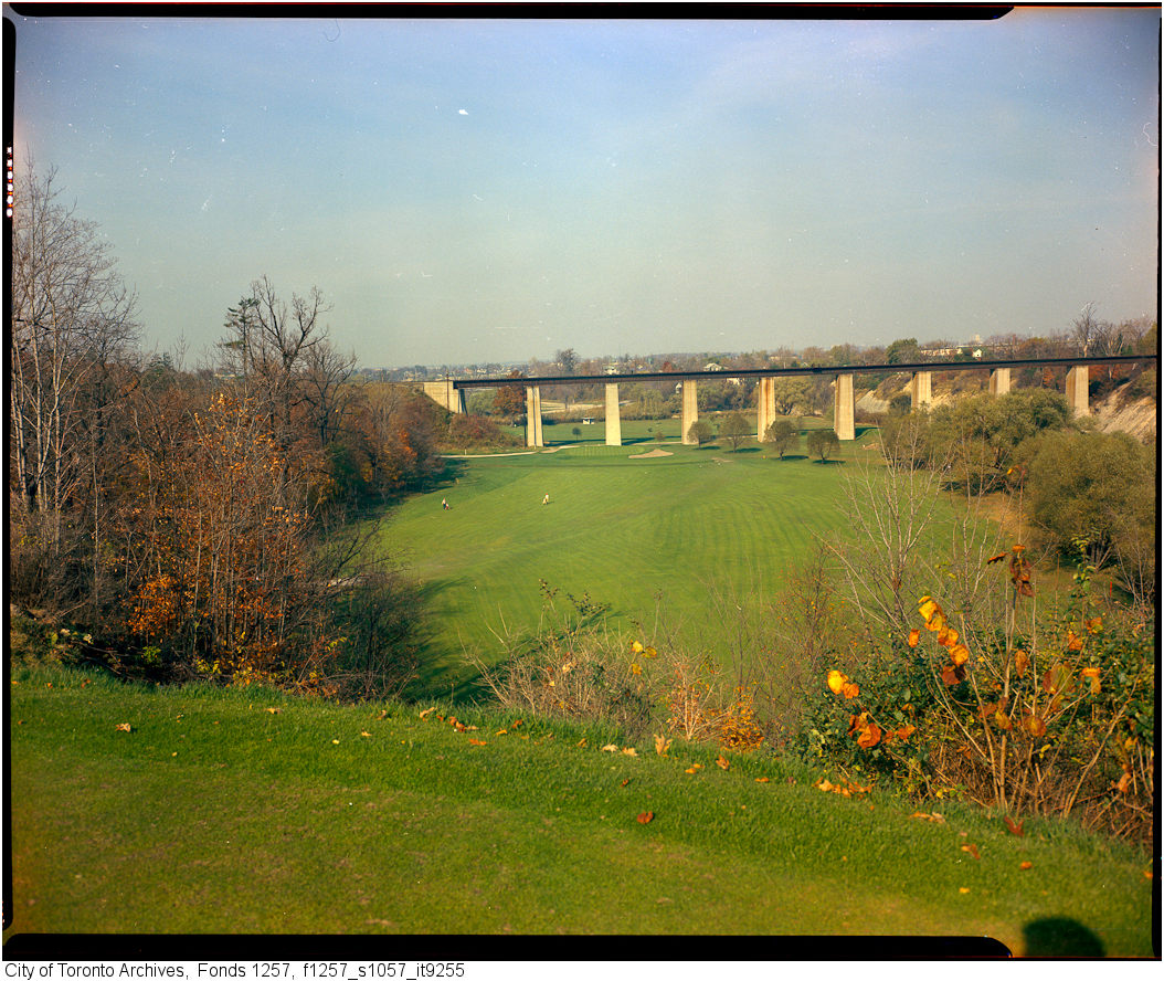 1960-80 - View of Weston Golf Club grounds, with CNR bridge in distance