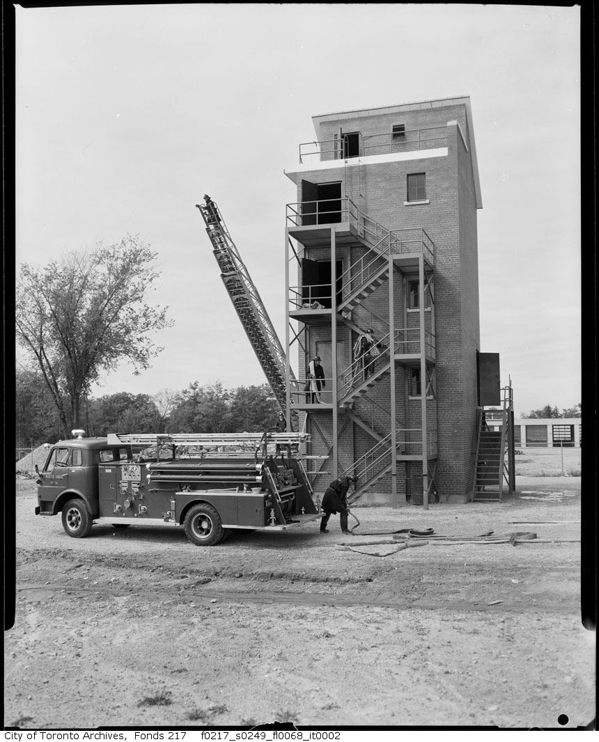 1963 - Fire Department training tower in North York 