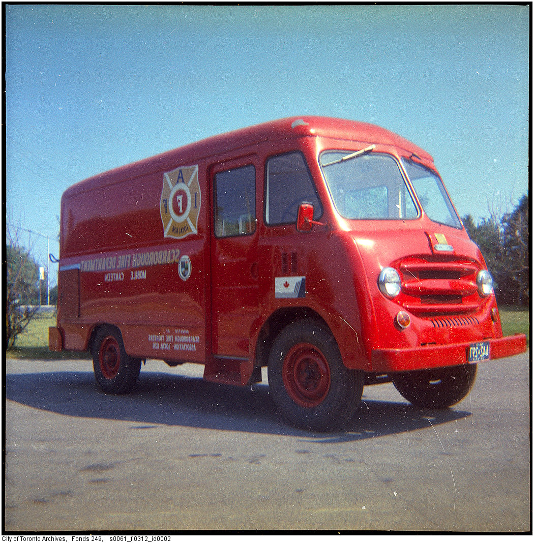 1977 - Scarborough Fire Department canteen truck and men