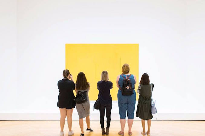 Going to museums and galleries weekly is a big part of my practice. It recharges me and keeps my mind open. Here I am with some like minded women at the AGO. - yuli scheidt