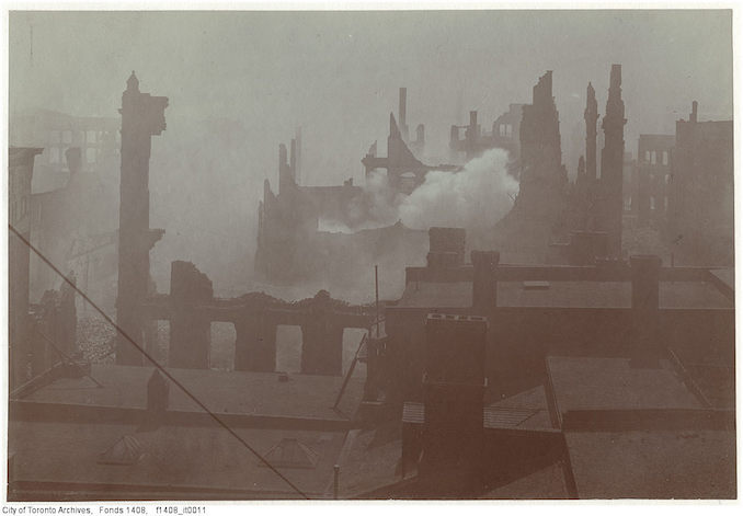 1904 - Aftermath of the 1904 fire: looking south from the Telegram building