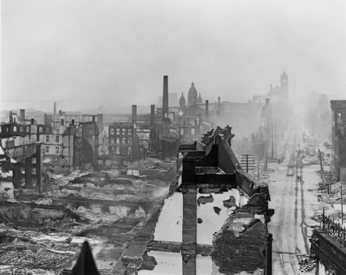 1904 - aftermath, Front St. W., w. from Yonge St. (from top of Custom House)