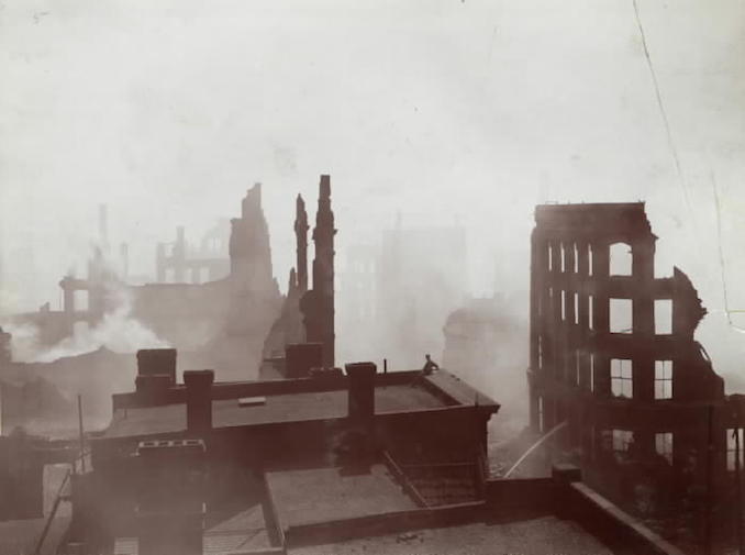 1904 - aftermath of fire, Bay St., s. from top of Telegram Building