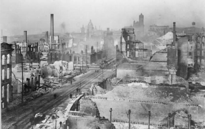 1904 - aftermath of fire, Front St. W., w. of Yonge St
