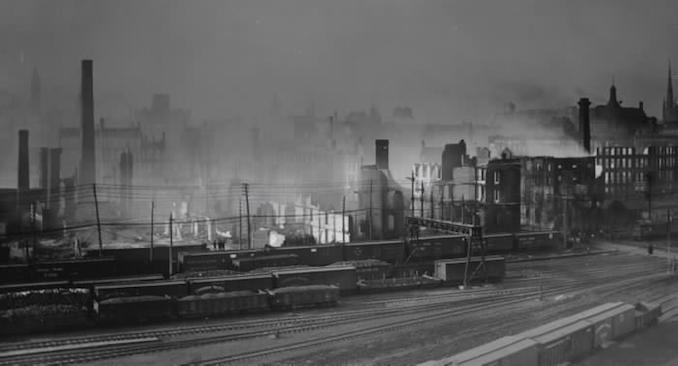 1904 - aftermath of fire, looking north east from Esplanade W., west of Bay St., Toronto, Ont.