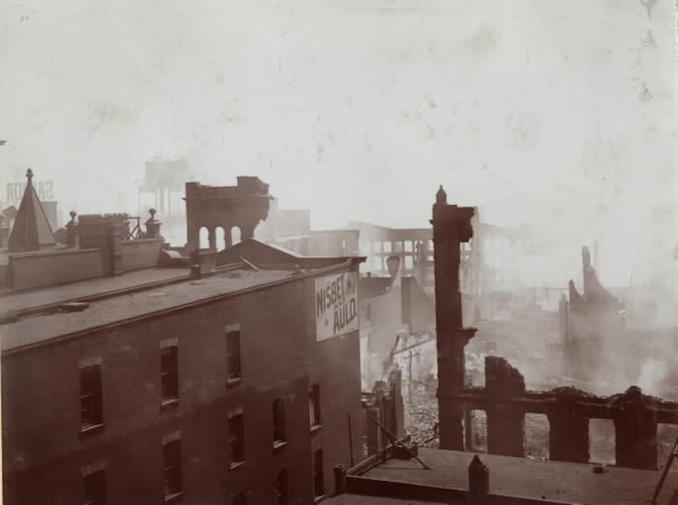 1904 - aftermath of fire, looking s.e. from top of Telegram Building