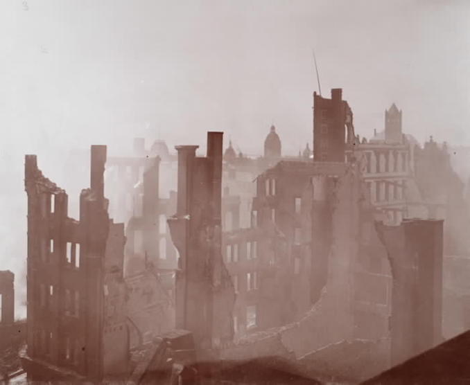 1904 - aftermath of fire, looking s.w. from top of Telegram Building