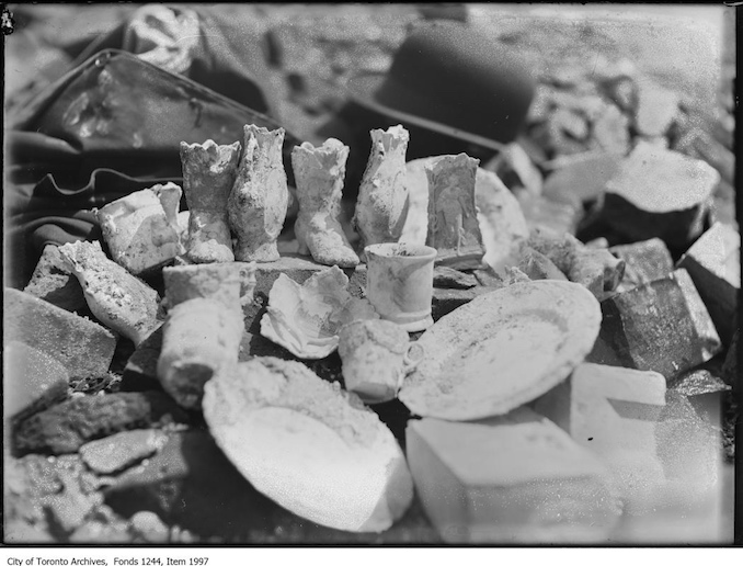 1907 - Pottery found in ruins of 1904 Fire.