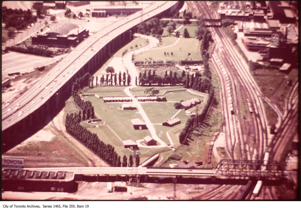 1980s - Aerial views of Fort York, Exhibition Place and Ontario Place.