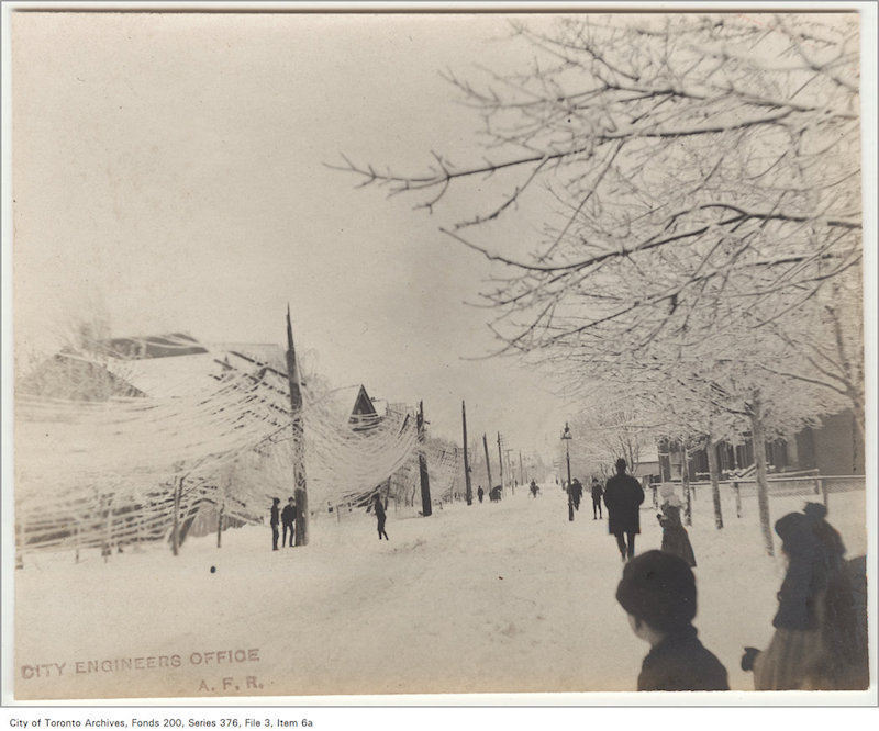 1896 - Jan 24th - Effect of storm on Brock Avenue - Toronto Snow Storms