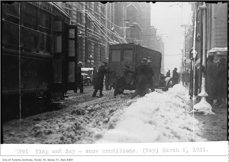 1931 - King and Bay - snow conditions