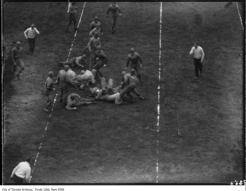 1926 - Kingston, Queen's-Varsity Rugby, on goal line