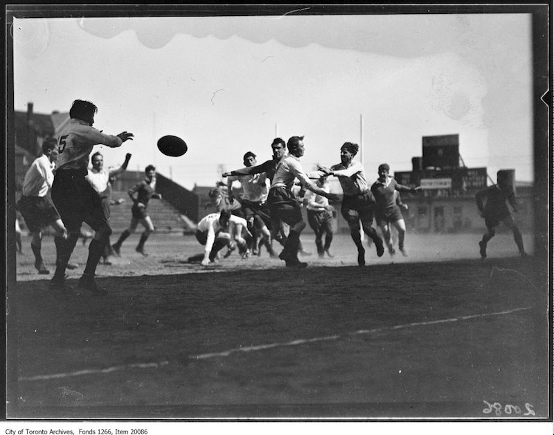 1930 - English rugby, action copy