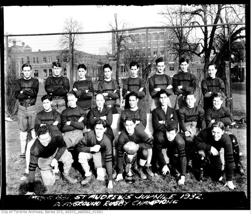 1932 - St. Andrew's Playground Juvenile Rugby Team - Playground Champions