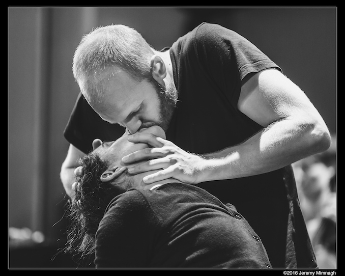 Me kissing Geoffrey Sirett, who was one of the singers in James Kudelka’s Against Nature.