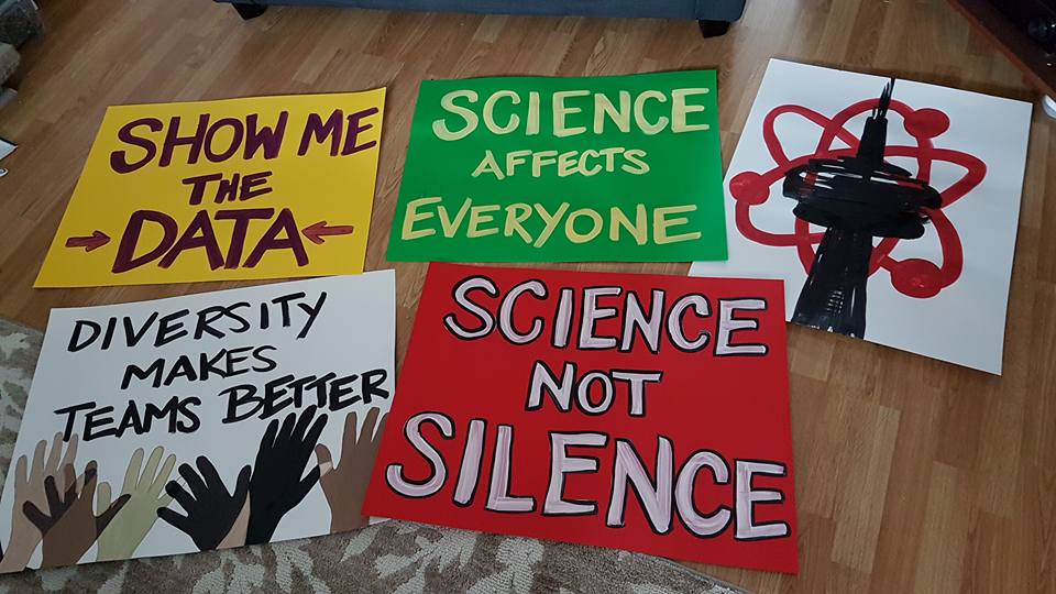 March for Science signs
