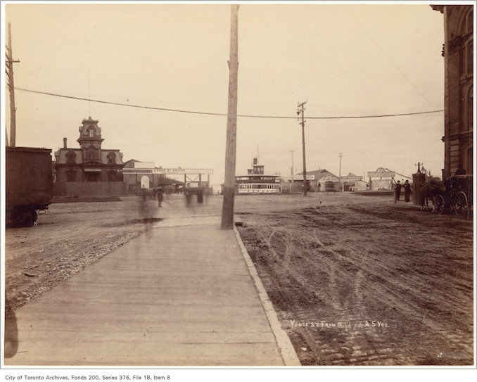 1892 - Yonge Street crossing looking south from 25 yards north of the track