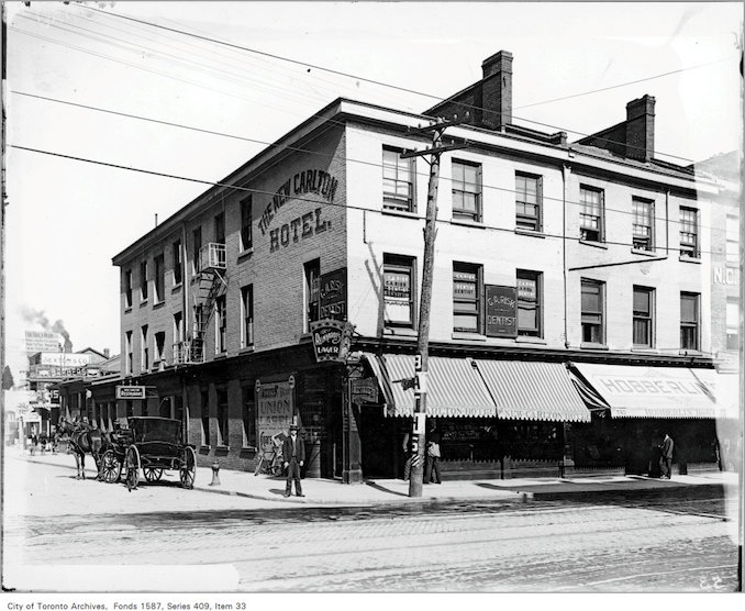 1900 - 1919 - The New Carlton Hotel, Leslie and Co., proprietors, 155 Yonge Street at Richmond St. E., s.e. corner