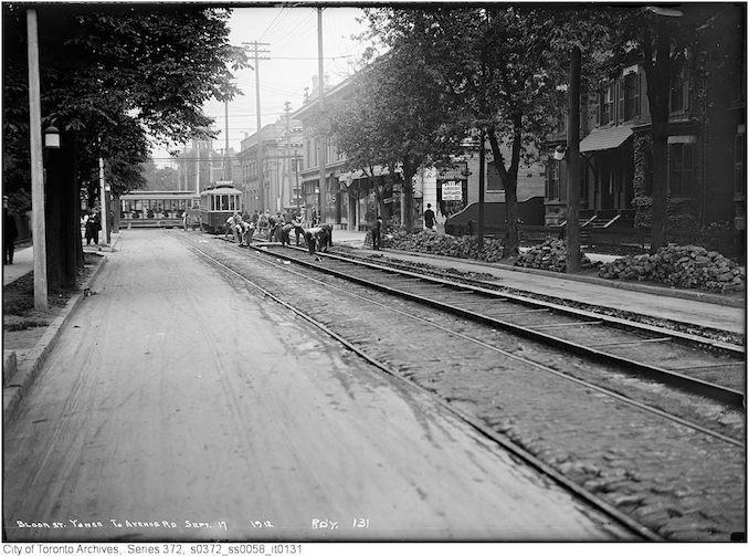 1912 - Bloor Street, Yonge to Avenue Road - track