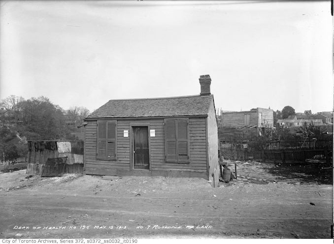 1913 - 7 Rosedale Lane (south side, first house off Yonge Street)