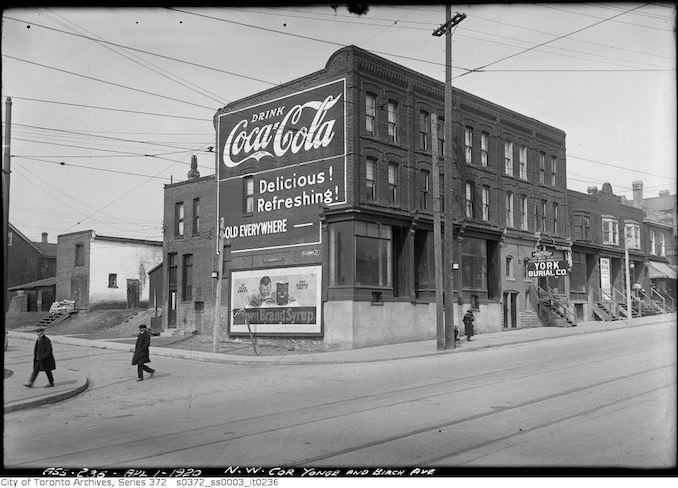 1920 - Re Yonge Street Subway Northwest corner Yonge and Birch