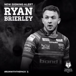 Ryan Brierley, the newest addition to the Toronto Wolfpack Players