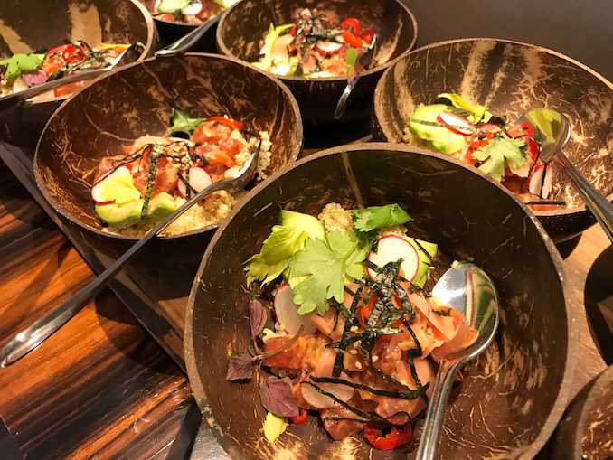 Poke Bowls created by ONE Restaurant for The Hazelton Hotel