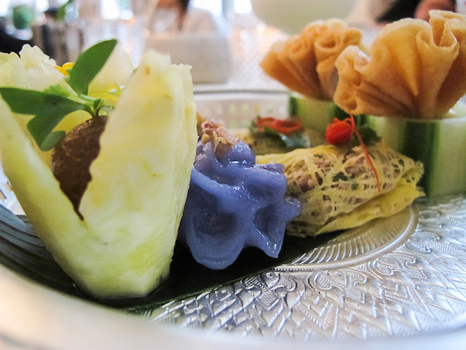 The Thai Royal Platter. A selection of Thai-style bites, similar to Dim Sum, all delicately made. Flavours of sweetness, lemongrass, and fresh fruit make these some of the most memorable bites of the experience - Kiin Toronto