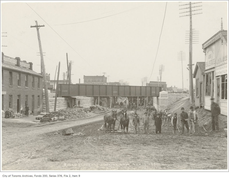 1897 - Nov 17 - Queen Street subway looking west construction