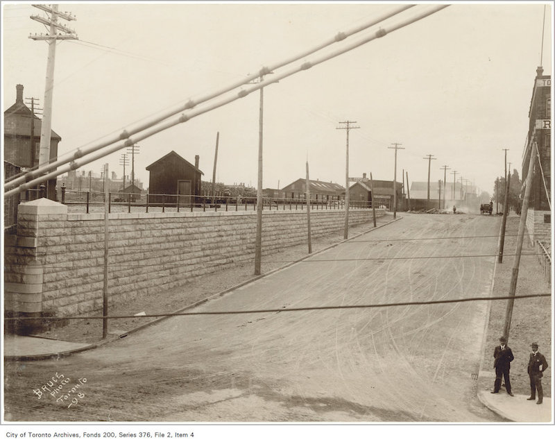 1898 - Queen Street subway looking south down Dufferin Street