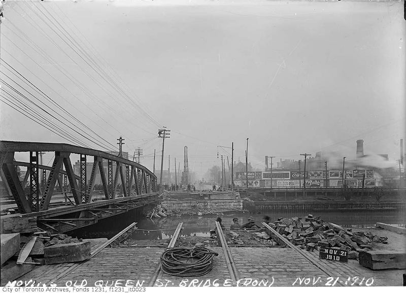 1910 - Nov 21 - Queen Street- Don River Bridge - Vintage Queen Street