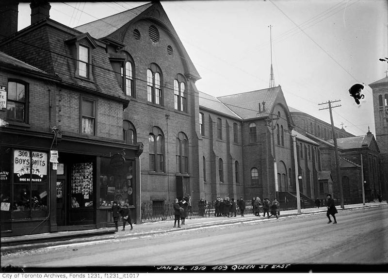 1919 - Jan 24 - Catholic School, No. 409 Queen Street East at Power Street