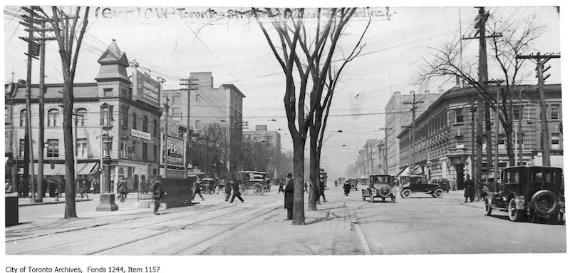 1924 - Spadina Avenue at Queen Street West, looking north