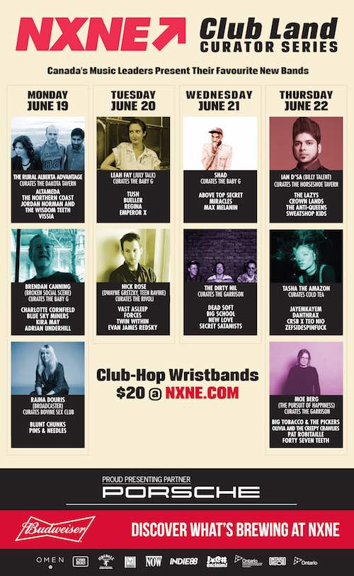 NXNE 2017 Club Land Lineup