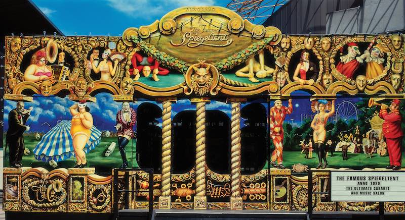 The Famous Spiegeltent Pavilion set up in David Pecaut Square for Luminato 2017.