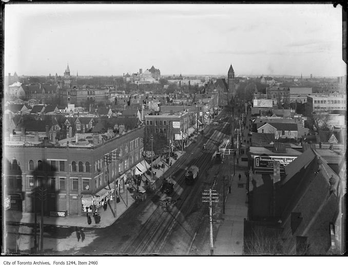 1908 - Looking east from College Street firehall tower