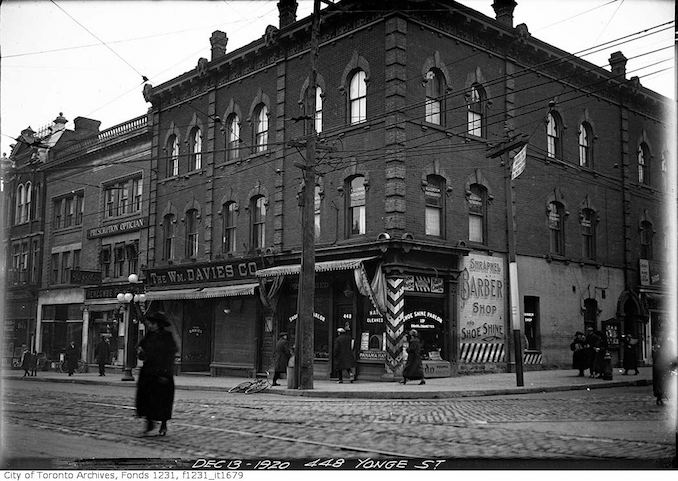 1920 - dec 13 - No. 448 Yonge Street, southwest corner of Yonge and College streets