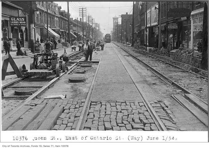 1934 - June 1 - Queen St, east of Ontario St, (Way Department)