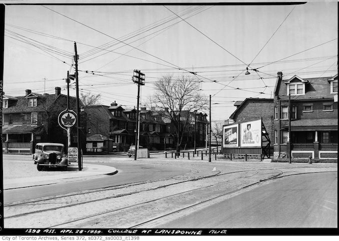1939 - April 28 - College Street at Lansdowne Avenue — College Street Extension